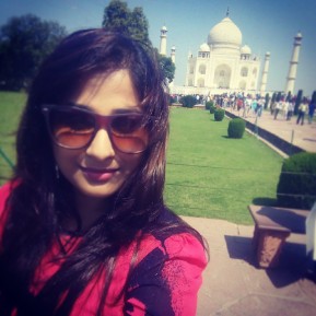 at the world renowned Taj Mahal in India